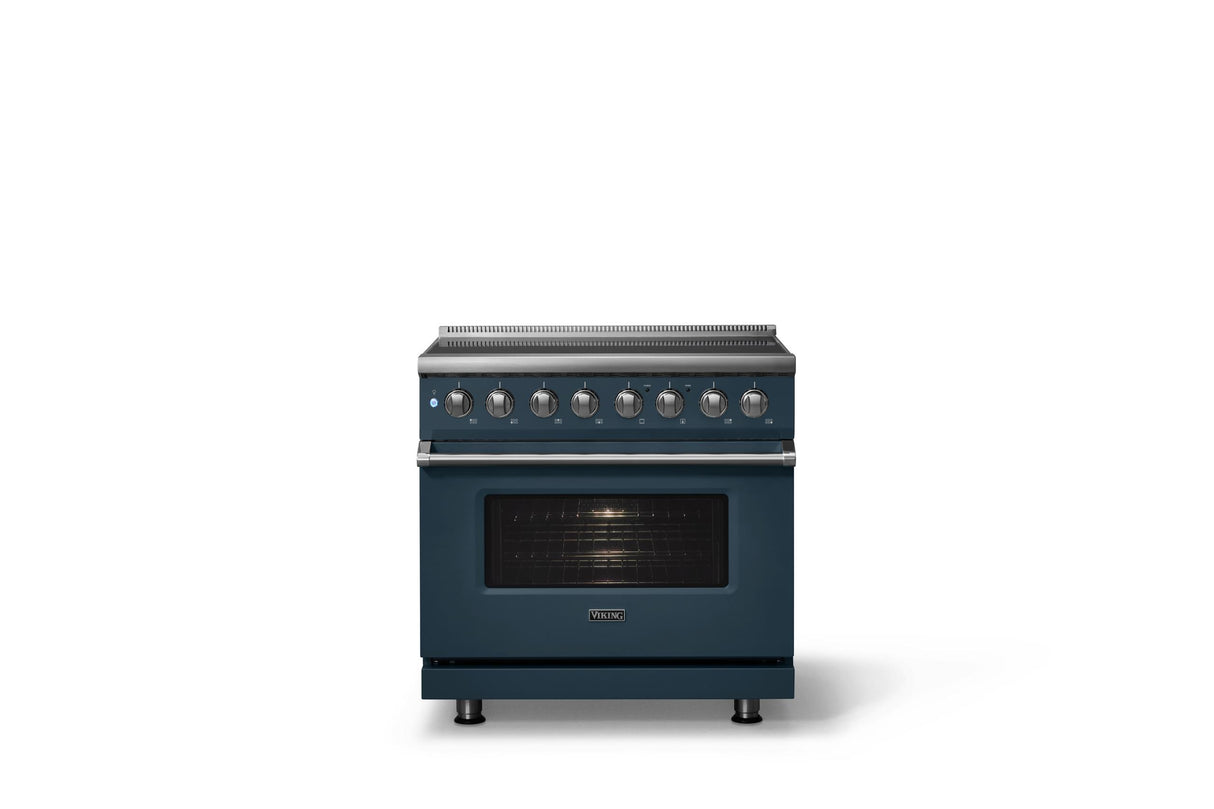 36"W. Induction Range (Finish: Squall, Trim: Polished Chrome)