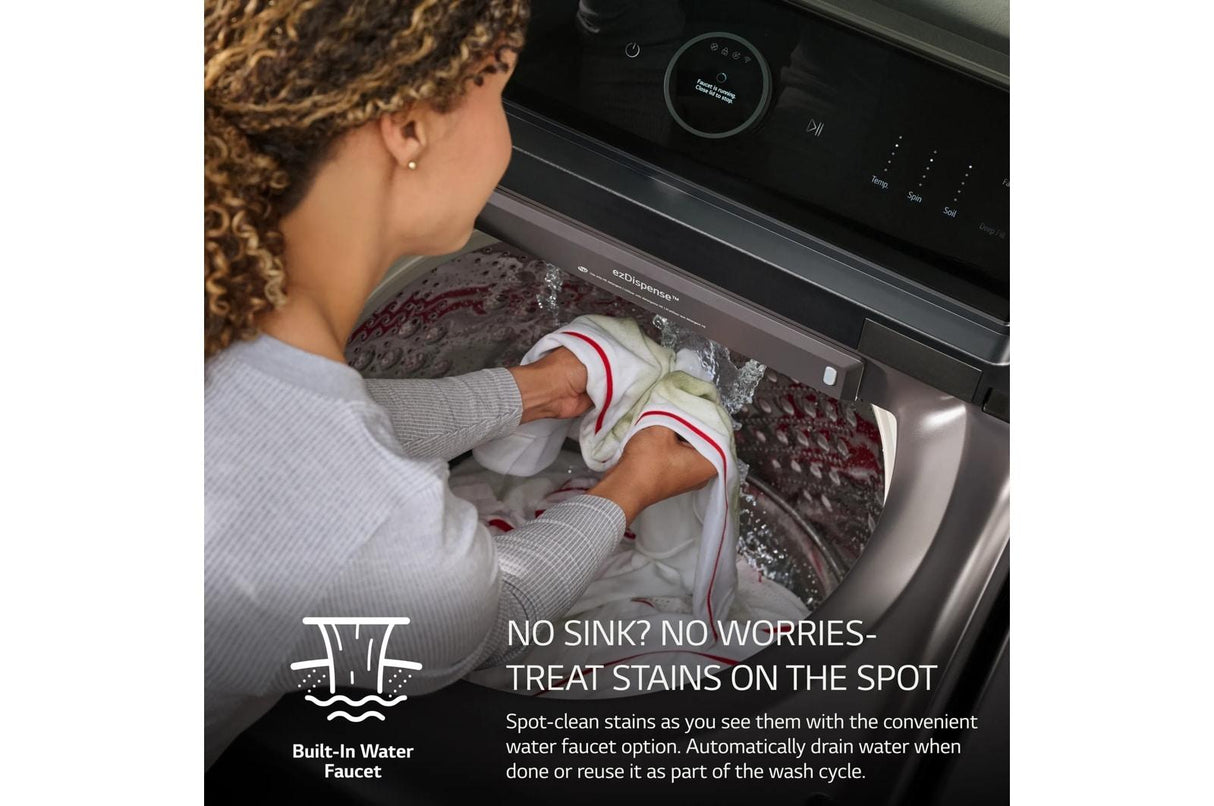 5.5 cu.ft. Mega Capacity Top Load Washer with TurboWash™ Washer with Steam, ezDipense, Wi-Fi Connectivity, White