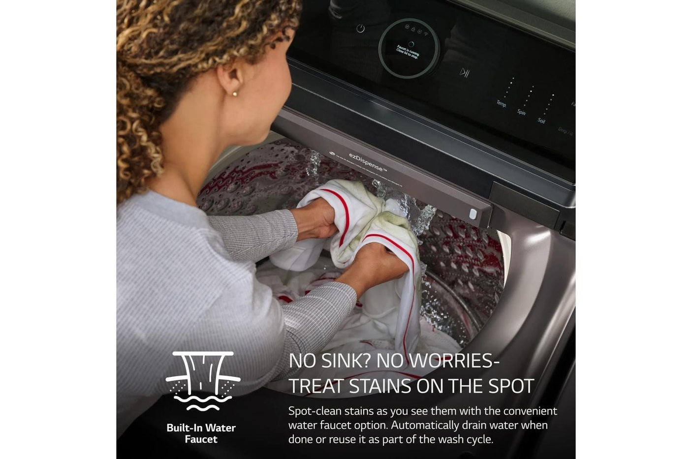 5.5 cu.ft. Mega Capacity Top Load Washer with TurboWash™ Washer with Steam, ezDipense, Wi-Fi Connectivity, White