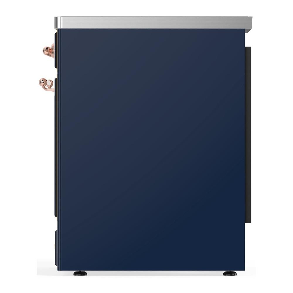 ILVE UMIB30NR3MBP Majestic III 30 inch Induction Range with 4 Elements, 4 cu. ft. Oven Capacity (Triple Glass Door, Midnight Blue, Copper)