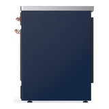 ILVE UMIB30NR3MBP Majestic III 30 inch Induction Range with 4 Elements, 4 cu. ft. Oven Capacity (Triple Glass Door, Midnight Blue, Copper)