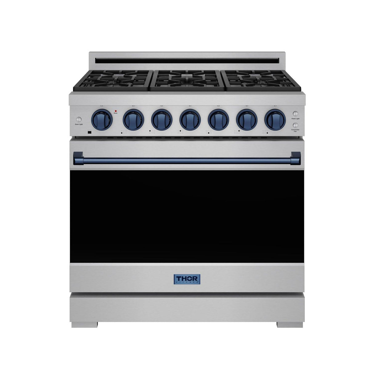 36 Inch Professional Liquid Propane Range With Precision Knob In Stainless Steel and Blue  Gordon Ramsay Series