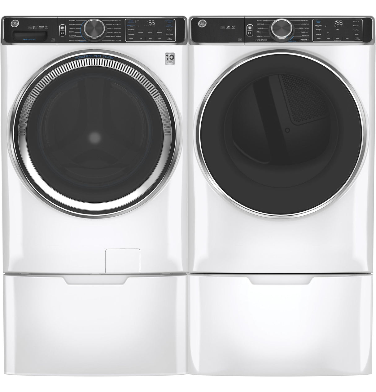 GE® ENERGY STAR® 7.8 cu. ft. Capacity Smart Front Load Electric Dryer with Steam and Sanitize Cycle