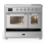 ILVE UMDIB40NR3SSC Majestic III 40 inch Induction Range with 6 Elements, 3.82 cu. ft. Total Oven Capacity (Triple Glass Door, Stainless Steel, Chrome)