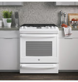 GE® 30" Slide-In Front-Control Convection Gas Range
