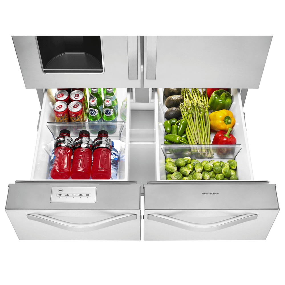 36-inch Wide Double Drawer French Door Refrigerator with Dual Cooling System - 26 cu. ft.
