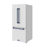 30 Inch French Door Counter Depth Refrigerator With Ice Maker - White/blue  Gordon Ramsay Series