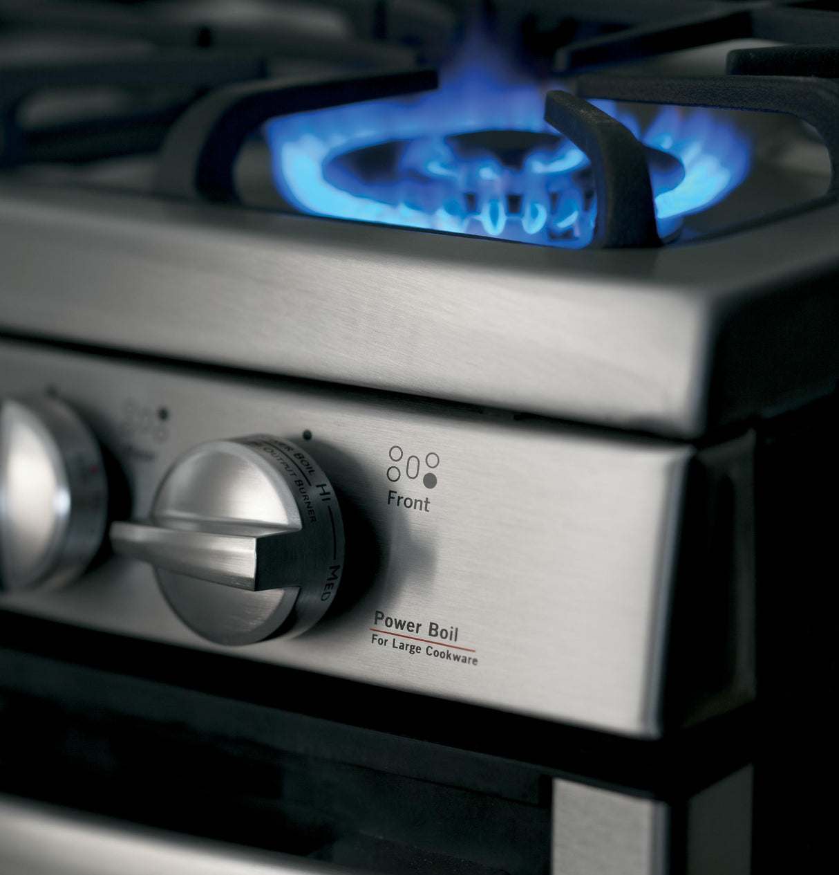 GE Profile™ Series 30" Slide-In Front Control Double Oven Gas Range