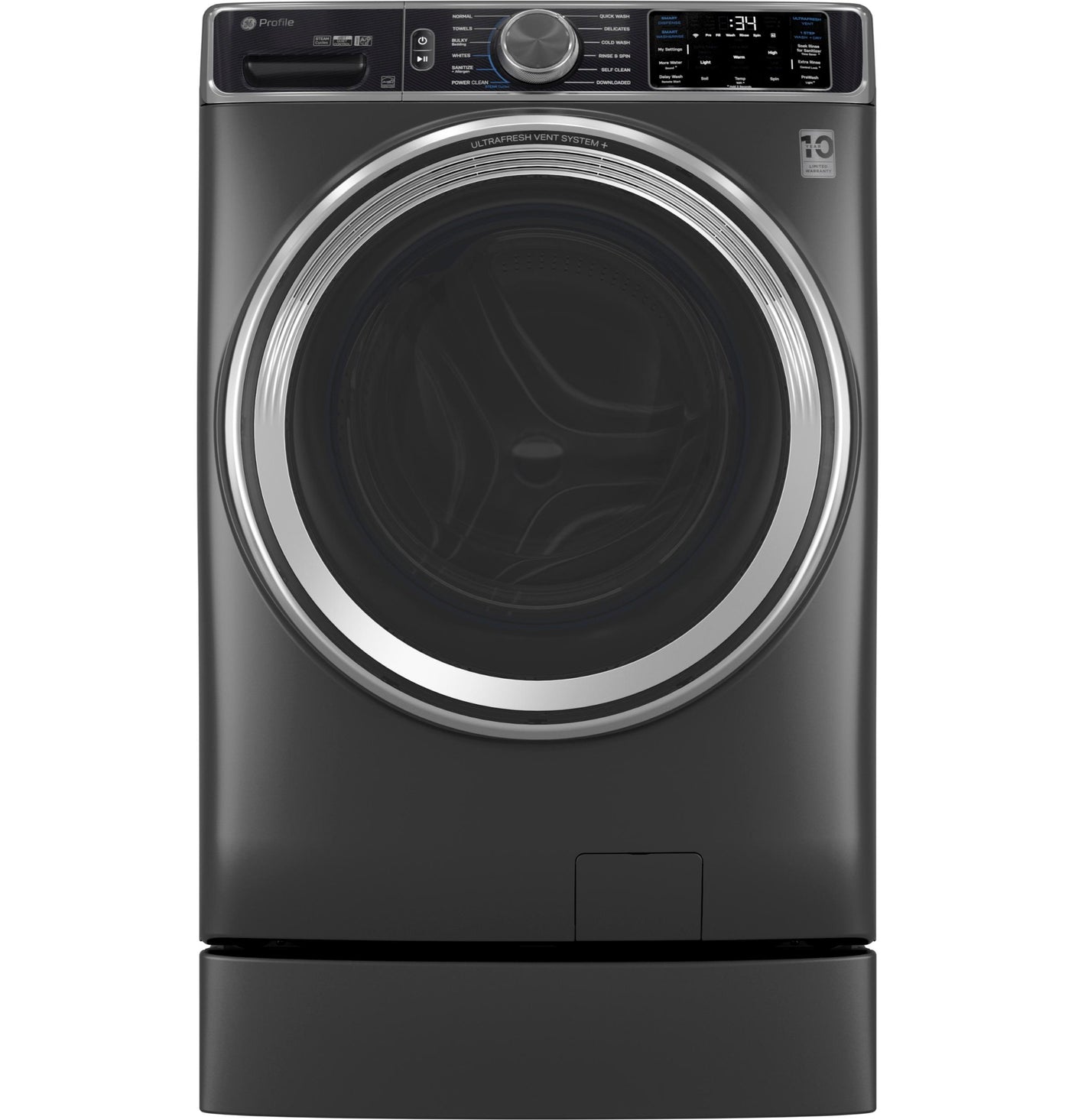 GE Profile™ 5.5 cu. ft. Capacity Smart Front Load ENERGY STAR® Steam Washer with UltraFresh Vent System+ and Smart Wash & Smart Rinse