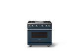 36"W. Sealed Burner Gas Range (Burner: 4g, Finish: Squall, Trim: Polished Chrome, Fuel: Natural Gas)