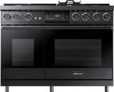 48" Pro Dual-Fuel Steam Range, Graphite Stainless Steel, Natural Gas/High Altitude