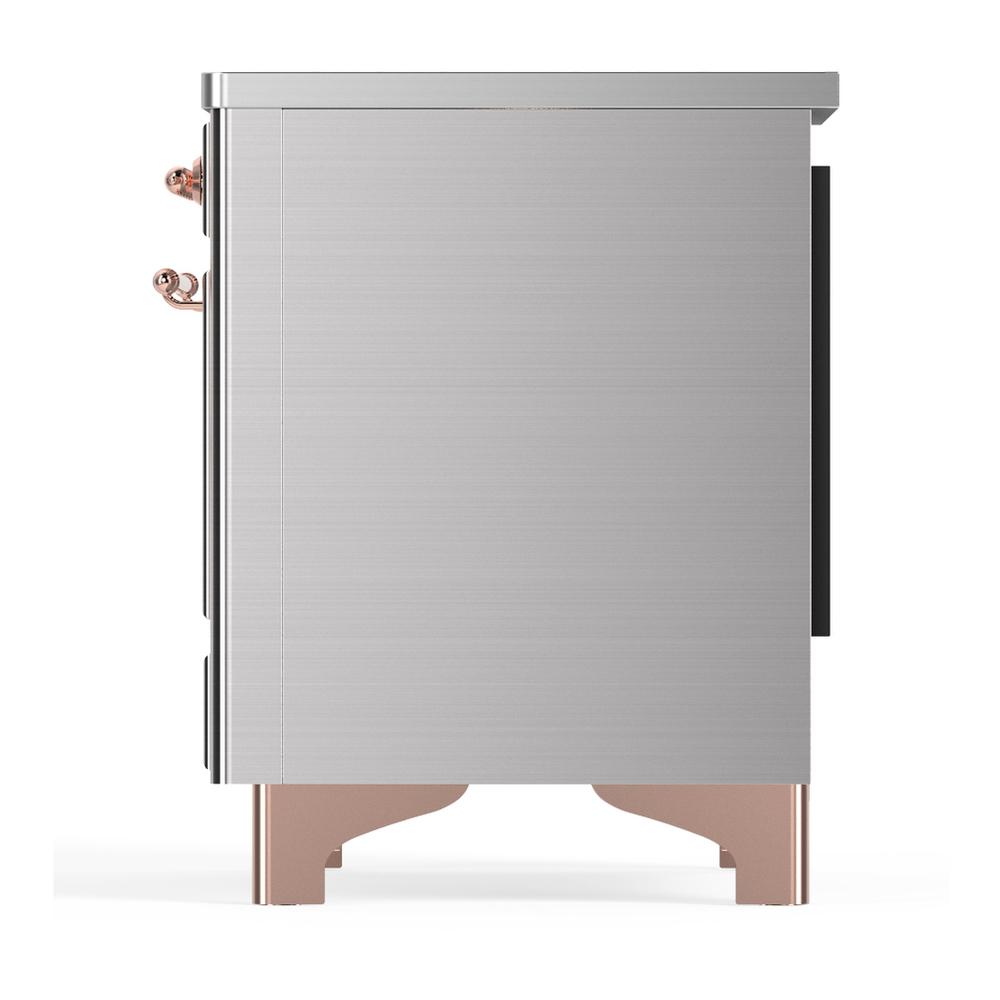 ILVE UMIB36NR3SSP Majestic III 36 inch Induction Range with 6 Elements, 3.5 cu. ft. Total Oven Capacity (Triple Glass Door, Stainless Steel, Copper)