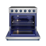 36 Inch Professional Electric Range In Stainless Steel/blue  Gordon Ramsay Series