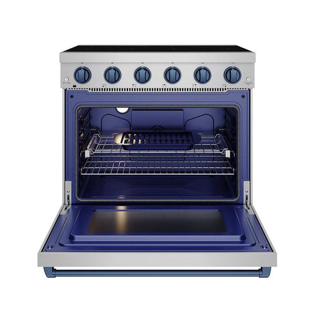 36 Inch Professional Electric Range In Stainless Steel/blue  Gordon Ramsay Series