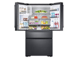 23 cu. ft. Counter Depth 4-Door French Door Refrigerator with Polygon Handles in Black Stainless Steel