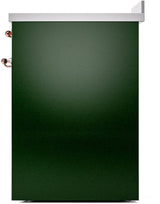 Nostalgie II 30 Inch Electric Freestanding Range in Emerald Green with Copper Trim