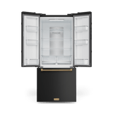 30 Inch 17.5 Cu Ft French Door Counter Depth Refrigerator With Ice Maker In Black/bronze  Gordon Ramsay Series