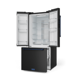 30 Inch 17.5 Cu Ft French Door Counter Depth Refrigerator With Ice Maker In Black/navy Blue  Gordon Ramsay Series