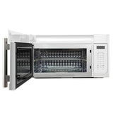 Forno Fornace 30-Inch Over the Range Convection Microwave, White - 1.5 cu.ft, 300 CFM Vent, Touch Control, LED Light