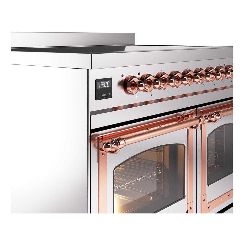 ILVE UNDI406NMPSSP Nostalgie II Noblesse 40 inch Induction Range (Triple Glass Door, Stainless Steel, Copper)