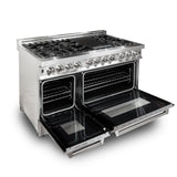 ZLINE 48 in. Dual Fuel Range with Gas Stove and Electric Oven in Stainless Steel (RA48) [Color: DuraSnow Stainless Steel]