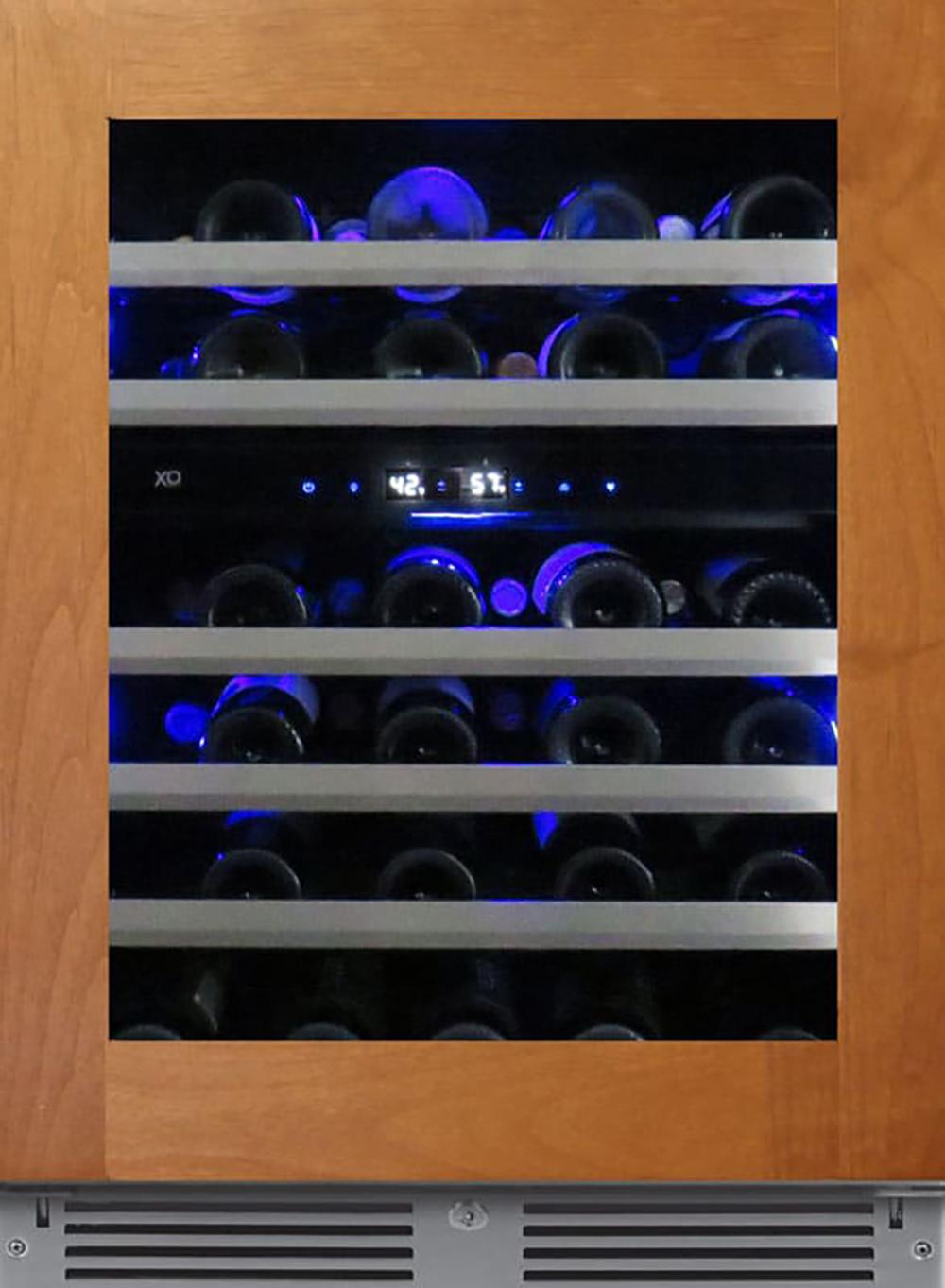 24" Wine Cooler 2 Zone Panel Ready Glass LH