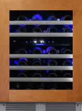 24" Wine Cooler 2 Zone Panel Ready Glass RH