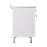 ILVE UNI486QNMPWHC Nostalgie II Noblesse 48 inch Induction Range (Solid Door, White, Chrome)