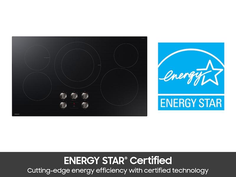 36" Electric ENERGY STAR® Certified Cooktop with 5 Elements in Black