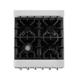 ZLINE 24 in. 2.8 cu. ft. Electric Oven and Gas Cooktop Dual Fuel Range with Griddle in Fingerprint Resistant Stainless (RAS-SN-GR-24)