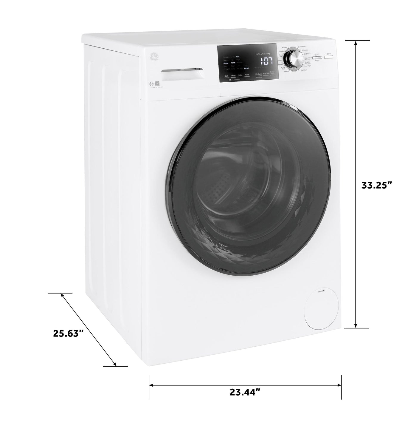GE® ENERGY STAR® 24" 2.4 Cu. Ft. Front Load Washer with Steam
