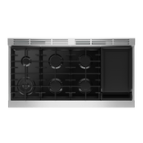 800 Series, Dual fuel freestanding range, 48'', Stainless steel