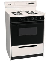 24" Wide Bisque Gas Range W/sealed Burners, Electronic Ignition, Digital Clock/timer, Black See-through Glass Oven Door and Light; Replaces Stm6307dfk