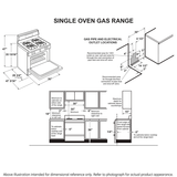GE Profile™ Smart 30" Free-Standing Self Clean Gas Range with No Preheat Air Fry
