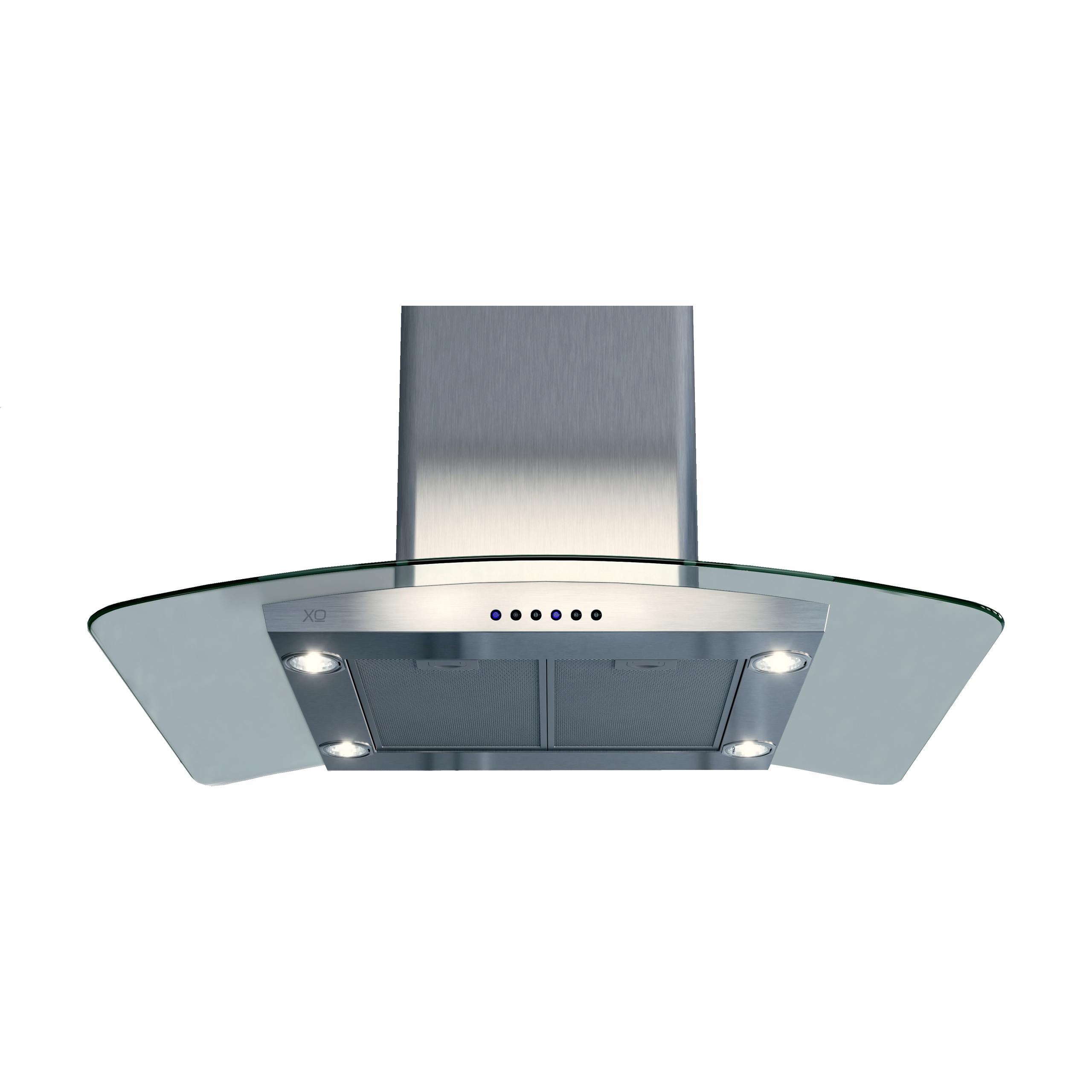 42" CCC 600/395 CFM Island Hood Stainless/Glass