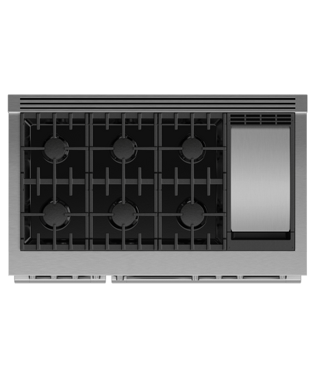 48" Series 9 Professional Dual Fuel 6 Burner with Griddle Range