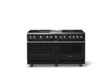 60"W.Dual Fuel Range (Finish: Onyx, Trim: Polished Chrome, Fuel: Natural Gas)