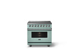 36"W. Induction Range (Finish: Splash, Trim: Polished Chrome)