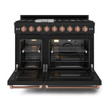 48 Inch Professional Lp Range With Pro-style Knobs In Black/rose Gold  Gordon Ramsay Series