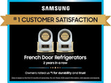 Bespoke 23 cu. ft. Counter Depth 4-Door French Door Refrigerator with Inner Beverage Center™ & FlexZone™ Drawer in Stainless Steel