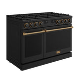 48 Inch Contemporary Professional Liquid Propane Range In Black/bronze