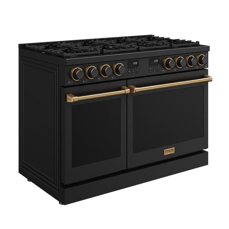 48 Inch Contemporary Professional Liquid Propane Range In Black/bronze