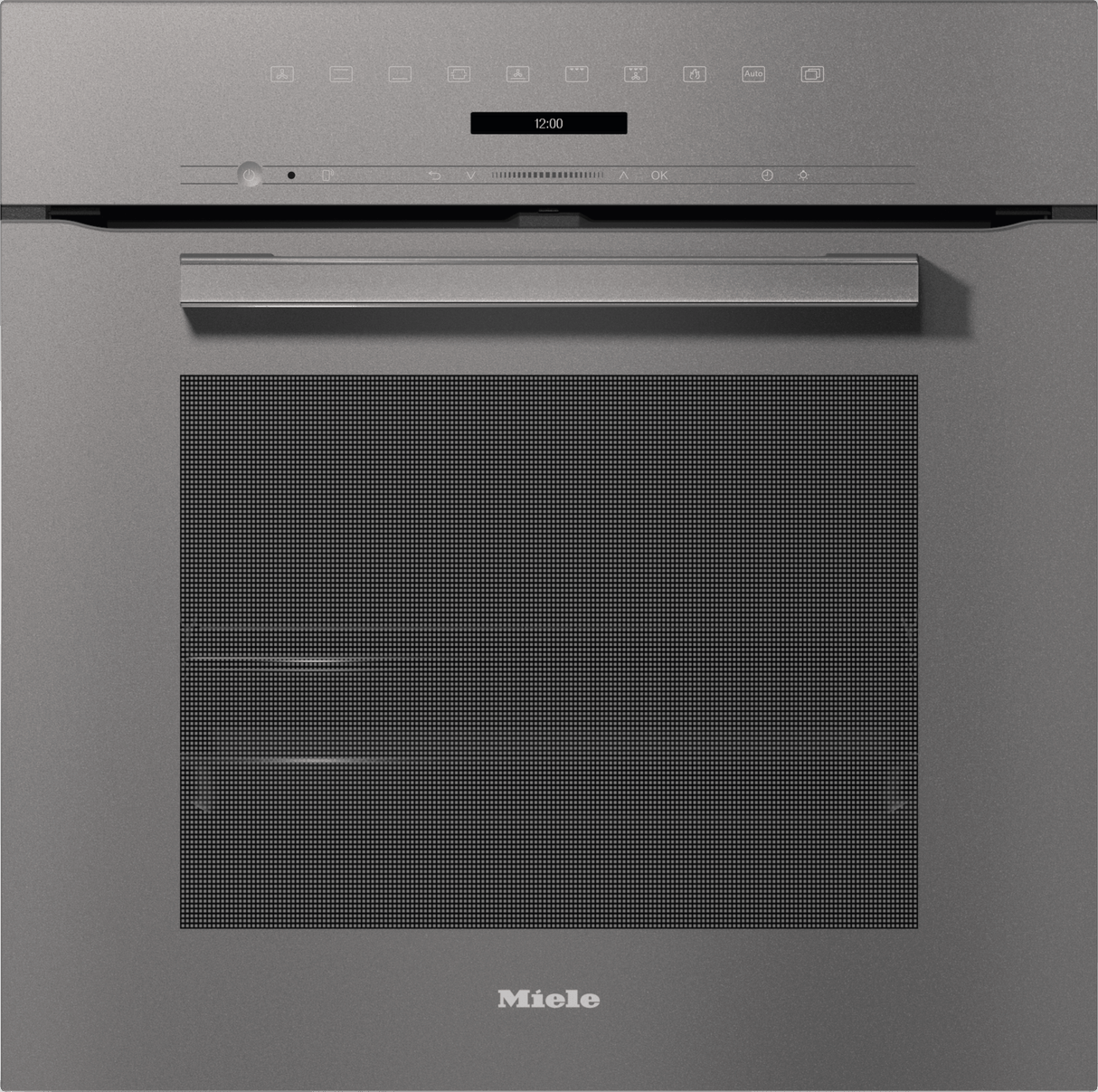 H 7263 BP Graphite grey - 24" oven with clear text display, connectivity, and Self Clean.