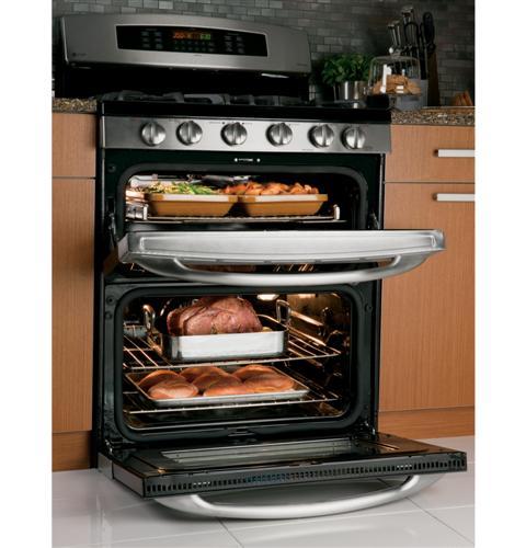 GE Profile™ Series 30" Free-Standing Gas Double Oven with Convection Range