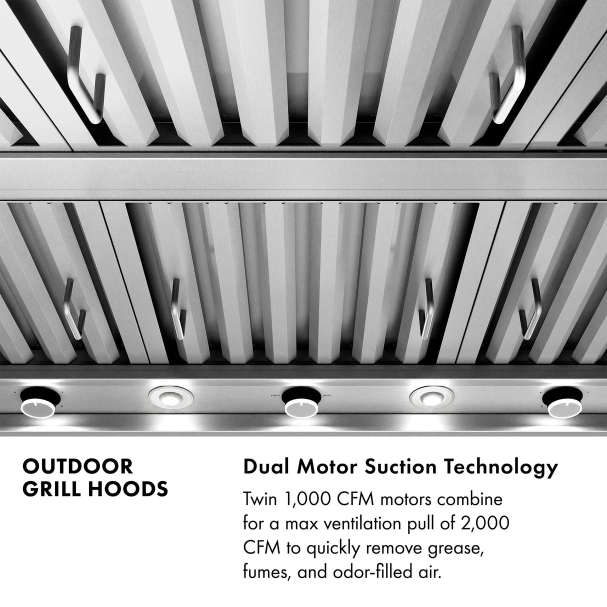 ZLINE 48 in. Wall Mount Outdoor Grill Hood (GOW1-48)