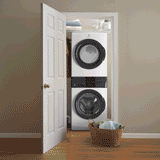 Laundry Tower Single Unit Front Load 4.4 Cu. Ft. Washer & 8 Cu. Ft. Gas Dryer
