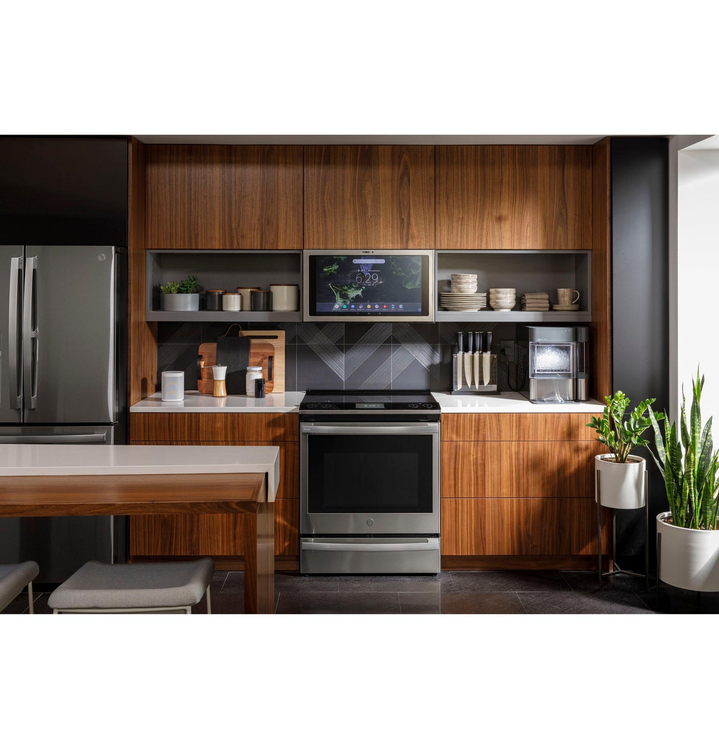 GE Profile™ 30" Smart Slide-In Front-Control Induction Fingerprint Resistant Range with In Oven Camera