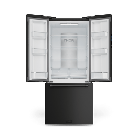 30 Inch 17.5 Cu Ft French Door Counter Depth Refrigerator With Ice Maker In Black  Gordon Ramsay Series