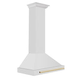 ZLINE 30 in. Autograph Edition Convertible Stainless Steel Range Hood with Stainless Steel Shell and Champagne Bronze Accents (KB4STZ-30-CB) [Color: Gold Accents]