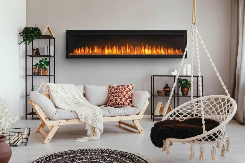 Entice 72 Wall Hanging Electric Fireplace